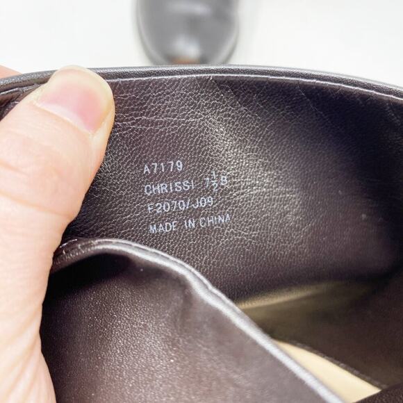 Coach Brown/Tan Chrissi Leather & Logo Print Riding Boots Women's Sz 7.5 Pull On - Picture 9 of 10